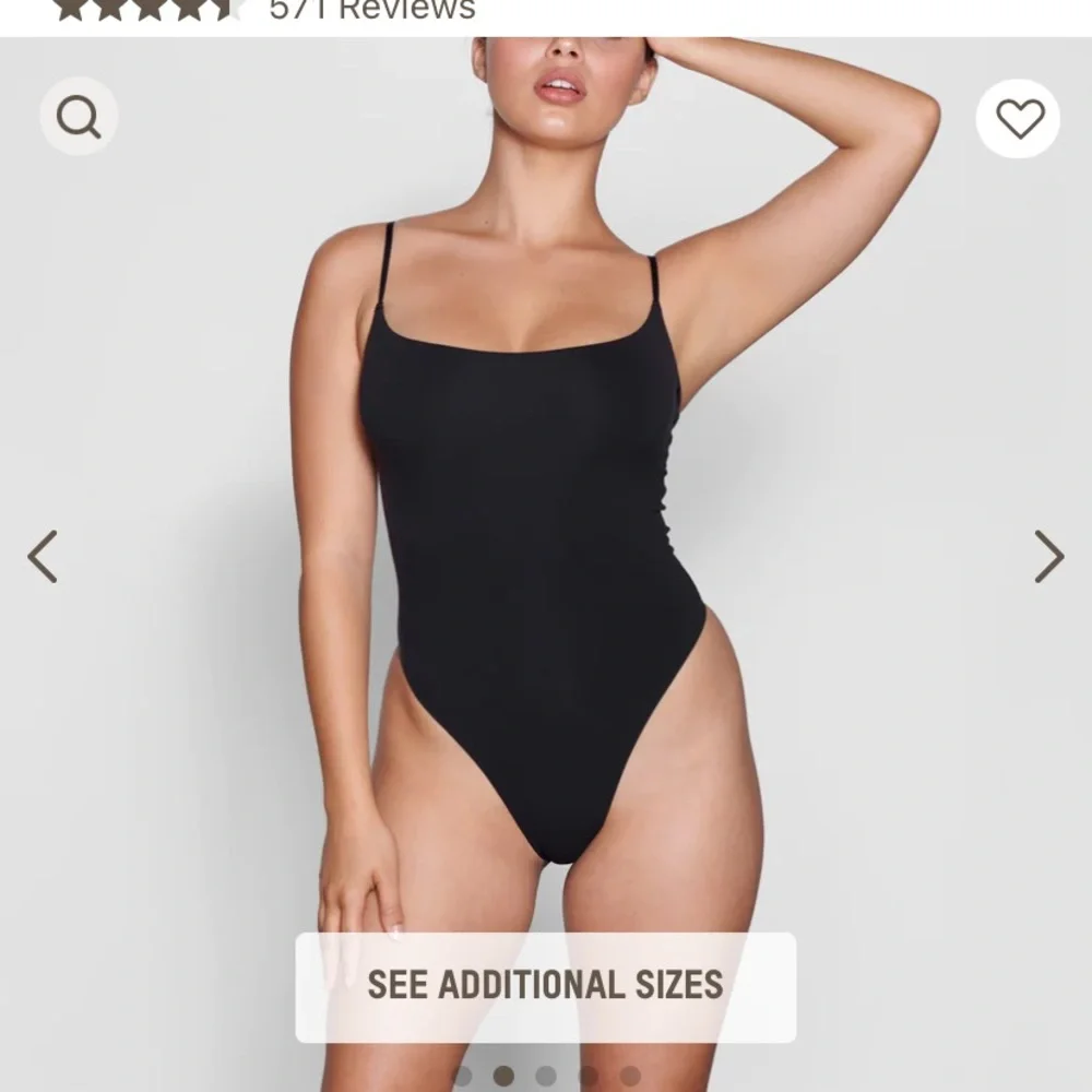 NWOT SKIMS Fits Everybody Cami Bodysuit in Onyx - Picture 2 of 4